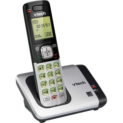 VTech - DECT 6.0 Expandable Cordless Phone System with 1 Handset - Silver VTech - DECT 6.0 Expandable Cordless Phone System with 1 Handset - Silver