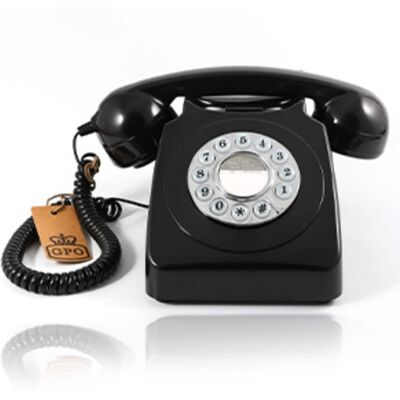 PopMarket - GPO Retro GPO746BLK 746 Desktop Push Button Telephone - EQUIPMENT - Black PopMarket - GPO Retro GPO746BLK 746 Desktop Push Button Telephone - EQUIPMENT - Black