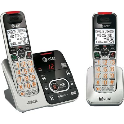 AT&T - AT CRL32202 DECT 6.0 Expandable Cordless Phone System with Digital Answering System - Silver AT&T - AT CRL32202 DECT 6.0 Expandable Cordless Phone System with Digital Answering System - Silver