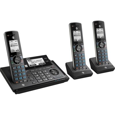 AT&T - CLP99387 Connect to Cell DECT 6.0 Expandable Cordless Phone System with Digital Answering System and Smart Call Blocker - Metallic Blue AT&T - CLP99387 Connect to Cell DECT 6.0 Expandable Cordless Phone System with Digital Answering System and Smart Call Blocker - Metallic Blue