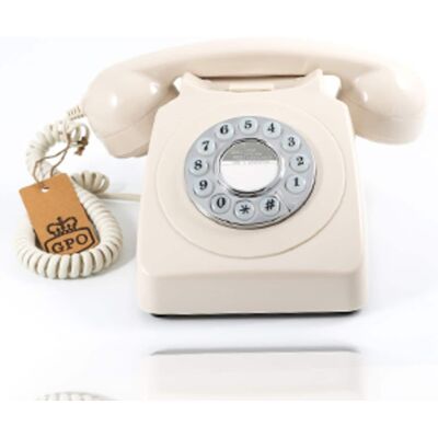 PopMarket - GPO Retro GPO746PBIVR 746 Desktop Push Button Telephone - Ivory - EQUIPMENT - White PopMarket - GPO Retro GPO746PBIVR 746 Desktop Push Button Telephone - Ivory - EQUIPMENT - White