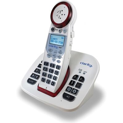 Clarity - 1-Cordless Handset DECT 6.0 50-dB Amplified Phone System for Landline, Answering System, Call Blocker, Red Ringer, XLC8 - White Clarity - 1-Cordless Handset DECT 6.0 50-dB Amplified Phone System for Landline, Answering System, Call Blocker, Red Ringer, XLC8 - White