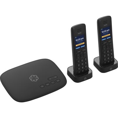 Ooma - Telo Air 2 Internet Home Phone Service with 2 Cordless Handsets - Black Ooma - Telo Air 2 Internet Home Phone Service with 2 Cordless Handsets - Black