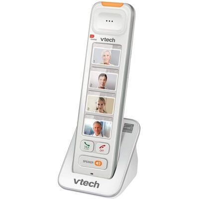 VTech - SN5307 Amplified DECT 6.0 Cordless Expansion Handset - White VTech - SN5307 Amplified DECT 6.0 Cordless Expansion Handset - White