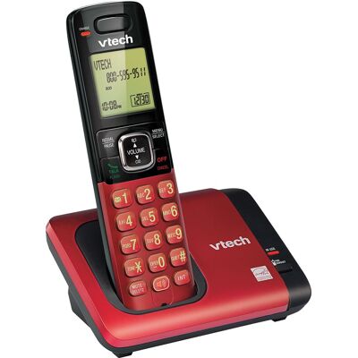 VTech - CS6619-16 DECT 6.0 Expandable Cordless Phone with 1 Handset - Red VTech - CS6619-16 DECT 6.0 Expandable Cordless Phone with 1 Handset - Red