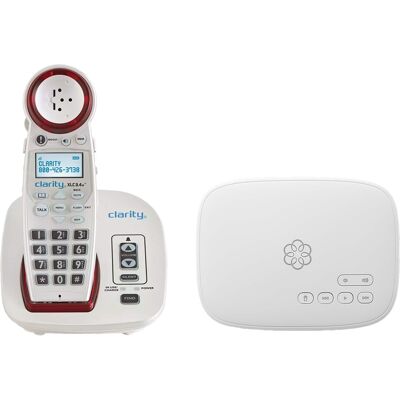 Ooma - VoIP Home Phone with Telo IP Wired Adapter, Clarity Amplified Cordless Phone with Visual Ringer, 24/7 Concierge Plan - White Ooma - VoIP Home Phone with Telo IP Wired Adapter, Clarity Amplified Cordless Phone with Visual Ringer, 24/7 Concierge Plan - White