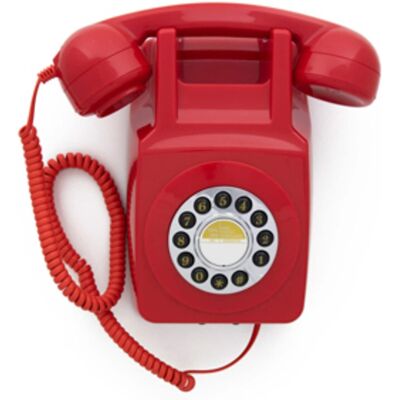 PopMarket - GPO Retro GPO746WRED 746 Wall Mount Push Button Telephone - EQUIPMENT - Red PopMarket - GPO Retro GPO746WRED 746 Wall Mount Push Button Telephone - EQUIPMENT - Red