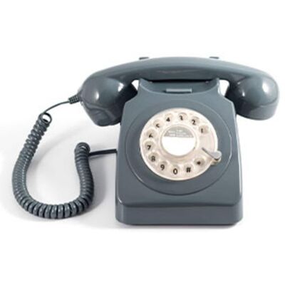 PopMarket - GPO Retro GPO746RGY 746 Desktop Rotary Dial Telephone - Grey - EQUIPMENT - Gray PopMarket - GPO Retro GPO746RGY 746 Desktop Rotary Dial Telephone - Grey - EQUIPMENT - Gray