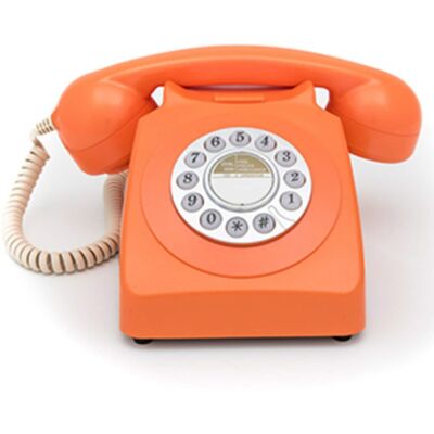 PopMarket - GPO Retro GPO746DPBOR 746 Desktop Push Button Telephone - EQUIPMENT - Orange PopMarket - GPO Retro GPO746DPBOR 746 Desktop Push Button Telephone - EQUIPMENT - Orange