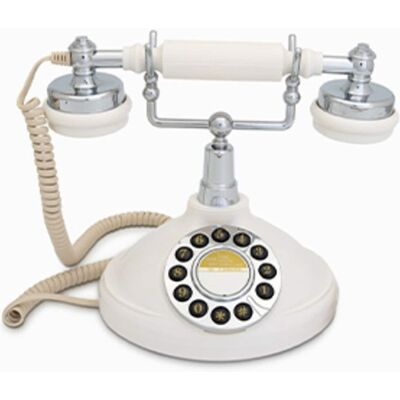PopMarket - GPO Retro GPOOPLPBCR Opal Classic Desktop Push Button Telephone - Cream - EQUIPMENT - White PopMarket - GPO Retro GPOOPLPBCR Opal Classic Desktop Push Button Telephone - Cream - EQUIPMENT - White