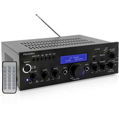 Pyle - Bluetooth Home Stereo Amplifier Receiver - Black Pyle - Bluetooth Home Stereo Amplifier Receiver - Black