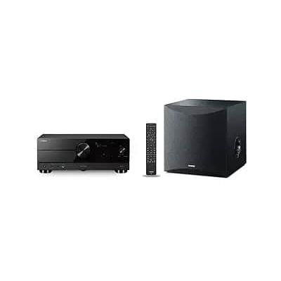 Yamaha - RX-A2A AVENTAGE 7.2-Channel AV Receiver & 10" 100W Subwoofer Bundle - Elevate Your Home Theater Experience - Black Yamaha - RX-A2A AVENTAGE 7.2-Channel AV Receiver & 10" 100W Subwoofer Bundle - Elevate Your Home Theater Experience - Black