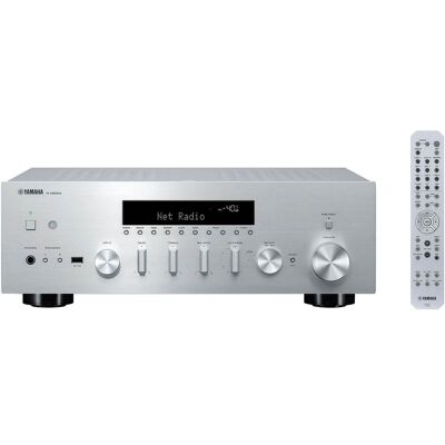 Yamaha - R-N600ASL Bluetooth 120-Watt 2.0-Channel Network Stereo Receiver with Remote - Silver Yamaha - R-N600ASL Bluetooth 120-Watt 2.0-Channel Network Stereo Receiver with Remote - Silver