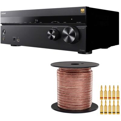 Sony - STR-AN1000 7.2 Channel 8K Av Receiver With Speaker Accessory Kit Bundle - Black Sony - STR-AN1000 7.2 Channel 8K Av Receiver With Speaker Accessory Kit Bundle - Black