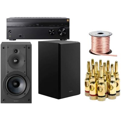 Sony - STR-AN1000 7.2 Channel 8K AV Receiver (Black) with Accessories Bundle Sony - STR-AN1000 7.2 Channel 8K AV Receiver (Black) with Accessories Bundle