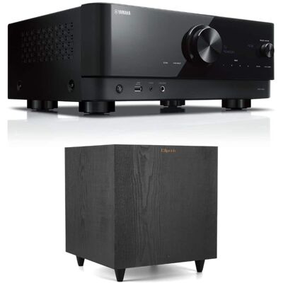 Yamaha - RX-V4A AV Receiver + Klipsch R-80SWi Subwoofer Yamaha - RX-V4A AV Receiver + Klipsch R-80SWi Subwoofer