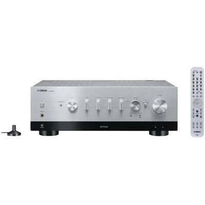 Yamaha - R-N800ASL Bluetooth 240-Watt 2.0-Channel Network Stereo Receiver with Remote - Silver Yamaha - R-N800ASL Bluetooth 240-Watt 2.0-Channel Network Stereo Receiver with Remote - Silver