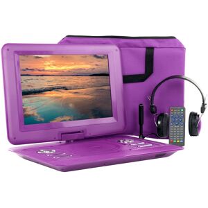 Trexonic - 13.3 Inch Portable TV+DVD Player with Color TFT LED Screen and USB/HD/AV Inputs - Purple Trexonic - 13.3 Inch Portable TV+DVD Player with Color TFT LED Screen and USB/HD/AV Inputs - Purple