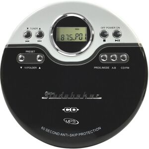 Studebaker - SB3703 Joggable Portable CD/MP3 Player - Black Studebaker - SB3703 Joggable Portable CD/MP3 Player - Black
