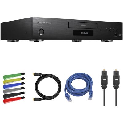 Panasonic - DP-UB9000 4K Blu-ray Disc Player (DP-UB9000P) + Network Cable + Optical Audio Cable + HDMI Cable Bundle Panasonic - DP-UB9000 4K Blu-ray Disc Player (DP-UB9000P) + Network Cable + Optical Audio Cable + HDMI Cable Bundle