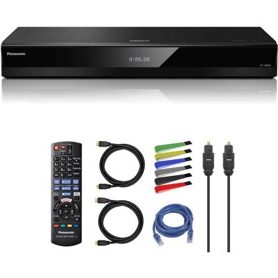 Panasonic - DP-UB820-K 4K UHD Blu-ray Player + Network Cable + More Bundle - Black w/ Cable Bundle Panasonic - DP-UB820-K 4K UHD Blu-ray Player + Network Cable + More Bundle - Black w/ Cable Bundle