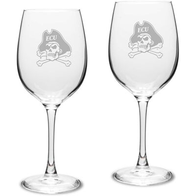 Jardine - ECU Pirates 2-Piece 16oz. Traditional White Wine Glass Set - Multicolor Jardine - ECU Pirates 2-Piece 16oz. Traditional White Wine Glass Set - Multicolor