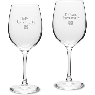 Jardine - DePaul Blue Demons 16oz. 2-Piece Traditional White Wine Glass Set - Multicolor Jardine - DePaul Blue Demons 16oz. 2-Piece Traditional White Wine Glass Set - Multicolor