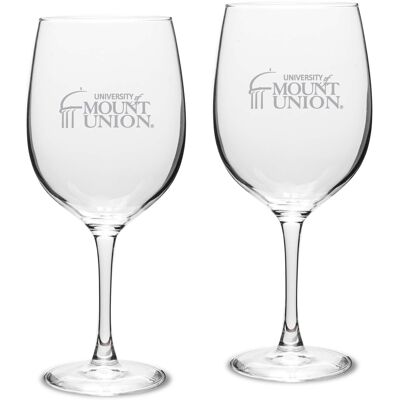 Jardine - Mount Union Purple Raiders 19oz. Two-Piece Traditional Red Wine Glass Set - Multicolor Jardine - Mount Union Purple Raiders 19oz. Two-Piece Traditional Red Wine Glass Set - Multicolor