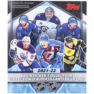 2021-22 Topps NHL Sticker Collection Tray Lot of 12 Albums 2021-22 Topps NHL Sticker Collection Tray Lot of 12 Albums