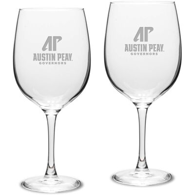 Jardine - Austin Peay State Governors Two-Piece 19oz. Traditional Red Wine Glass Set - Multicolor Jardine - Austin Peay State Governors Two-Piece 19oz. Traditional Red Wine Glass Set - Multicolor