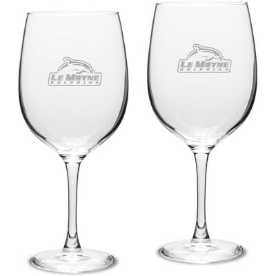 Jardine - Le Moyne Dolphins 19oz. 2-Piece Traditional Robusto Red Wine Table Glass Set - Multicolor Jardine - Le Moyne Dolphins 19oz. 2-Piece Traditional Robusto Red Wine Table Glass Set - Multicolor