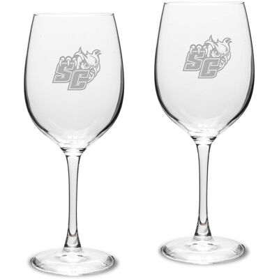 Jardine - Southern Connecticut State Owls Two-Piece 16oz. Traditional White Wine Glass Set - Multicolor Jardine - Southern Connecticut State Owls Two-Piece 16oz. Traditional White Wine Glass Set - Multicolor