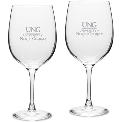 Jardine - North Georgia Nighthawks 19oz. Two-Piece Traditional Red Wine Glass Set - Multicolor Jardine - North Georgia Nighthawks 19oz. Two-Piece Traditional Red Wine Glass Set - Multicolor