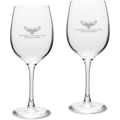 Jardine - Maryland Eastern Shore Hawks Two-Piece 16oz. Traditional White Wine Glass Set - Multicolor Jardine - Maryland Eastern Shore Hawks Two-Piece 16oz. Traditional White Wine Glass Set - Multicolor