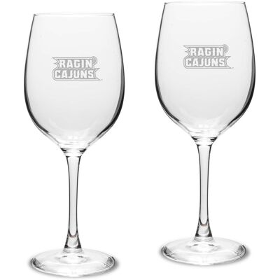 Jardine - Louisiana Ragin' Cajuns 2-Piece 16oz. Traditional White Wine Glass Set - Multicolor Jardine - Louisiana Ragin' Cajuns 2-Piece 16oz. Traditional White Wine Glass Set - Multicolor