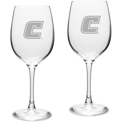 Jardine - Tennessee Chattanooga Mocs 16oz. 2-Piece Traditional White Wine Glass Set - Multicolor Jardine - Tennessee Chattanooga Mocs 16oz. 2-Piece Traditional White Wine Glass Set - Multicolor