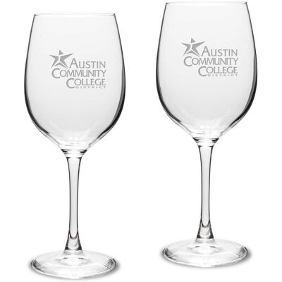 Jardine - Austin Community College 16oz. Two-Piece Traditional White Wine Glass Set - Multicolor Jardine - Austin Community College 16oz. Two-Piece Traditional White Wine Glass Set - Multicolor