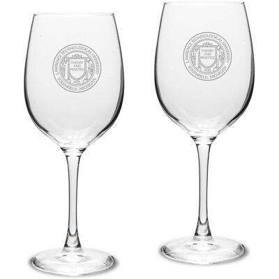 Jardine - Lawrence Technological University Blue Devils Two-Piece 16oz. Traditional White Wine Glass Set - Multicolor Jardine - Lawrence Technological University Blue Devils Two-Piece 16oz. Traditional White Wine Glass Set - Multicolor