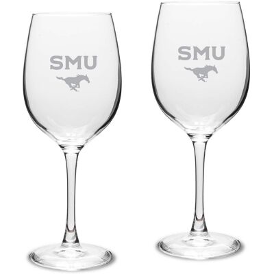 Jardine - SMU Mustangs 16oz. 2-Piece Traditional White Wine Glass Set - Multicolor Jardine - SMU Mustangs 16oz. 2-Piece Traditional White Wine Glass Set - Multicolor