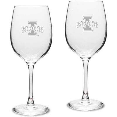 Jardine - Iowa State Cyclones 2-Piece 16oz. Traditional White Wine Glass Set - Multicolor Jardine - Iowa State Cyclones 2-Piece 16oz. Traditional White Wine Glass Set - Multicolor