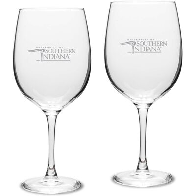 Jardine - Southern Indiana Screaming Eagles 19oz. Two-Piece Traditional Red Wine Glass Set - Multicolor Jardine - Southern Indiana Screaming Eagles 19oz. Two-Piece Traditional Red Wine Glass Set - Multicolor