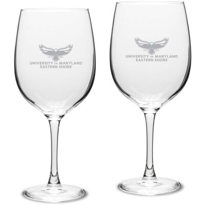 Jardine - Maryland Eastern Shore Hawks Two-Piece 19oz. Traditional Red Wine Glass Set - Multicolor Jardine - Maryland Eastern Shore Hawks Two-Piece 19oz. Traditional Red Wine Glass Set - Multicolor