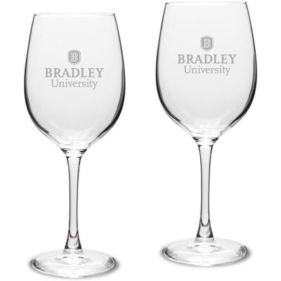 Jardine - Bradley Braves 16oz. 2-Piece Traditional White Wine Glass Set - Multicolor Jardine - Bradley Braves 16oz. 2-Piece Traditional White Wine Glass Set - Multicolor