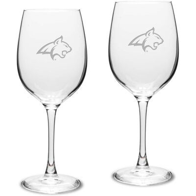Jardine - Montana State Bobcats 2-Piece 16oz. Traditional White Wine Glass Set - Multicolor Jardine - Montana State Bobcats 2-Piece 16oz. Traditional White Wine Glass Set - Multicolor