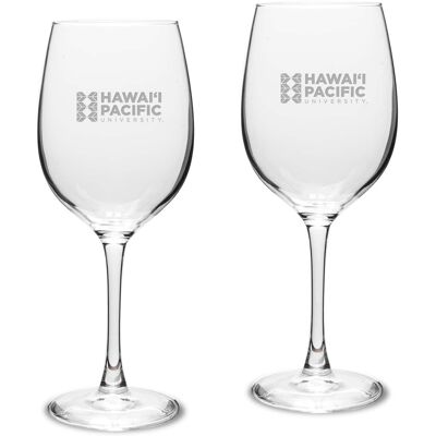 Jardine - Hawaii Pacific Sharks 16oz. Two-Piece Traditional White Wine Glass Set - Multicolor Jardine - Hawaii Pacific Sharks 16oz. Two-Piece Traditional White Wine Glass Set - Multicolor