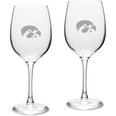 Jardine - Iowa Hawkeyes 16oz. 2-Piece Traditional White Wine Glass Set - Multicolor Jardine - Iowa Hawkeyes 16oz. 2-Piece Traditional White Wine Glass Set - Multicolor
