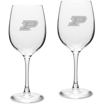 Jardine - Purdue Boilermakers 2-Piece 16oz. Traditional White Wine Glass Set - Multicolor Jardine - Purdue Boilermakers 2-Piece 16oz. Traditional White Wine Glass Set - Multicolor