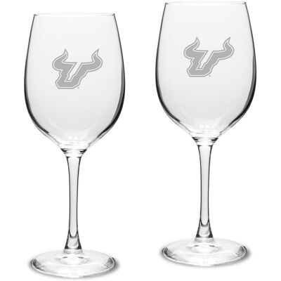Jardine - South Florida Bulls 2-Piece 16oz. Traditional White Wine Glass Set - Multicolor Jardine - South Florida Bulls 2-Piece 16oz. Traditional White Wine Glass Set - Multicolor
