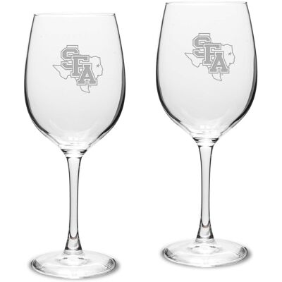 Jardine - Stephen F Austin Lumberjacks Two-Piece 16oz. Traditional White Wine Glass Set - Multicolor Jardine - Stephen F Austin Lumberjacks Two-Piece 16oz. Traditional White Wine Glass Set - Multicolor