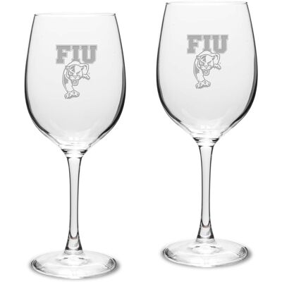 Jardine - FIU Panthers 16oz. 2-Piece Traditional White Wine Glass Set - Multicolor Jardine - FIU Panthers 16oz. 2-Piece Traditional White Wine Glass Set - Multicolor